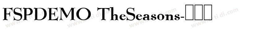 FSPDEMO TheSeasons字体转换